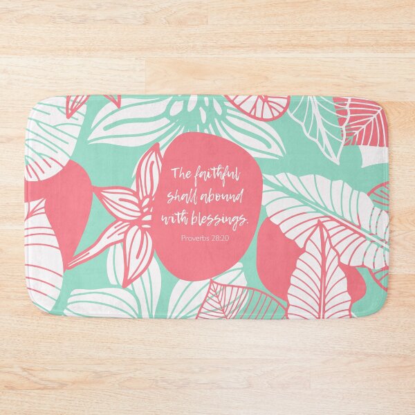 Item preview, The faithful shall abound with blessings, Proverbs 28:20, Bible Verse designed and sold by StudioCitrine.