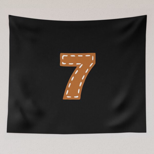 Item preview, 7 number college style USA leather stitched designed and sold by GeogDesigns.
