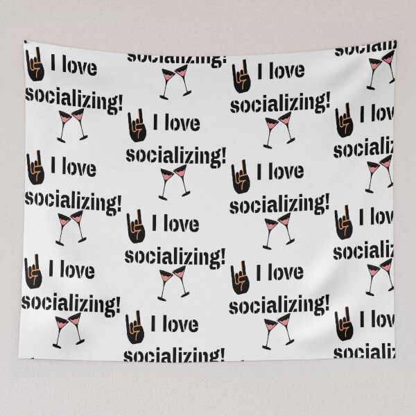 Item preview, I love socializing  designed and sold by Simi2020.