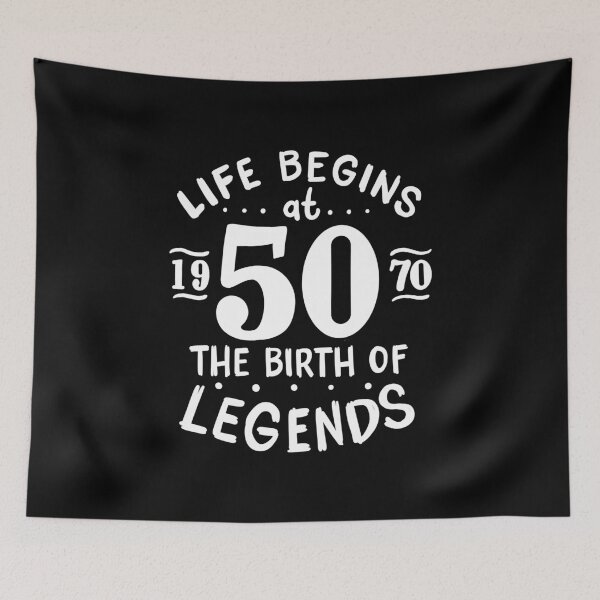 Item preview, 50th Birthday Life Begins At 50, Legends Born 1970 designed and sold by haselshirt.