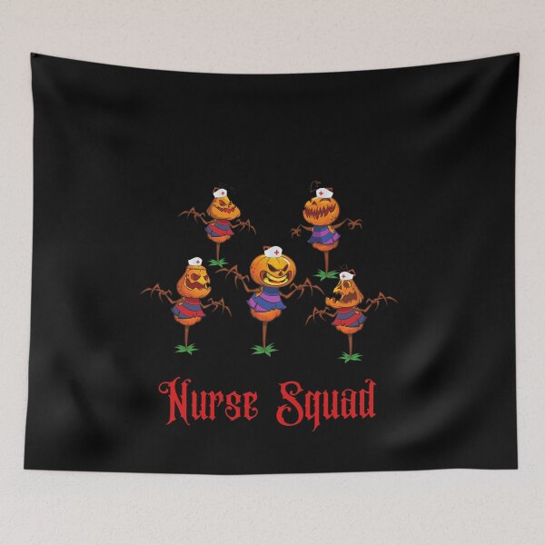 Item preview, Funny Pumpkin Nurse Squad Fighting designed and sold by Breechcloth.