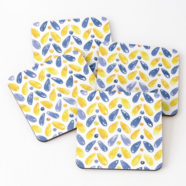 Item preview, Puppy Drops | Mustard & Blue Mix designed and sold by RebeccaFlaherty.