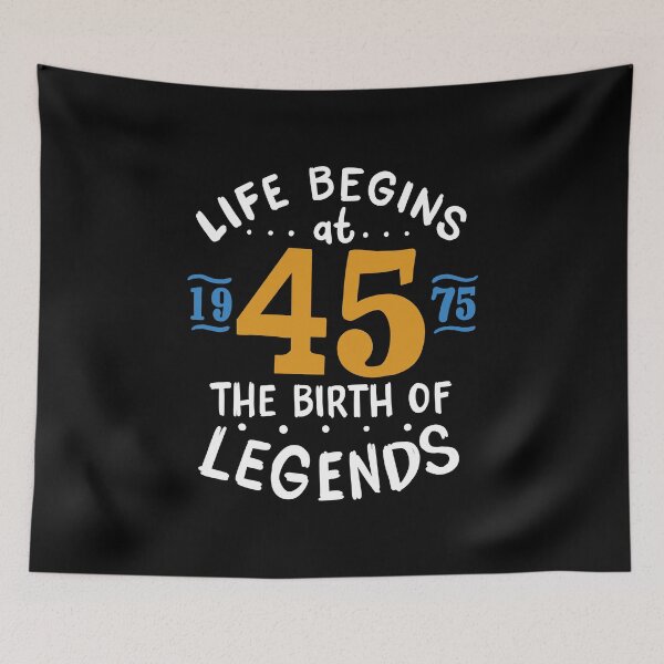 Item preview, 45th Birthday Life Begins At 45, Legends Born 1975 designed and sold by haselshirt.