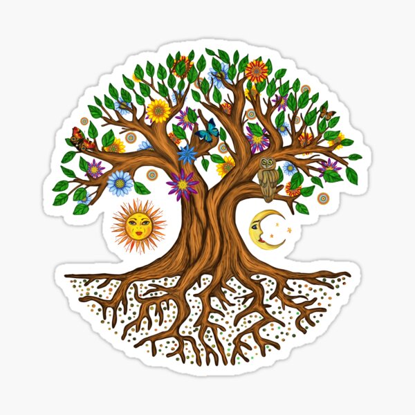 Item preview, Whimsical Tree of Life - Yggdrasil  designed and sold by k9printart.