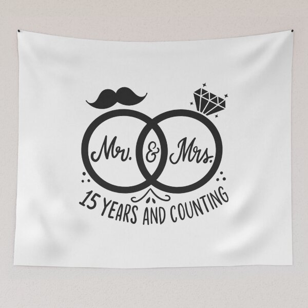 Item preview, 15th Wedding Anniversary - Mr. And Mrs 15 Years Married designed and sold by haselshirt.