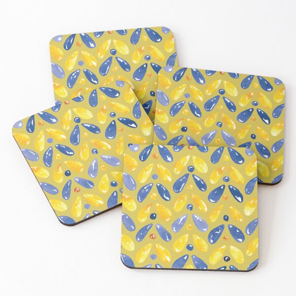 Item preview, Puppy Drops | Blue & Mustard Mix designed and sold by RebeccaFlaherty.