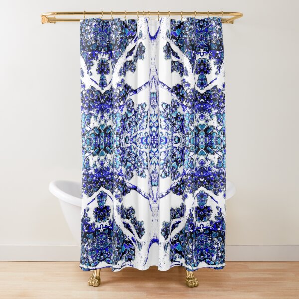 Vintage Blue Tree Shower Curtain