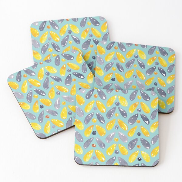 Item preview, Puppy Drops | Grey, Mint & Mustard designed and sold by RebeccaFlaherty.