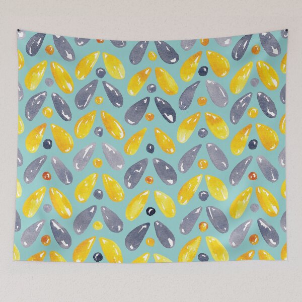 Item preview, Puppy Drops | Grey, Mint & Mustard designed and sold by RebeccaFlaherty.