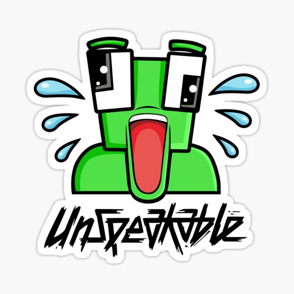 Unspeakable Gaming Stickers Redbubble - gamer skin unspeakable roblox unspeakable