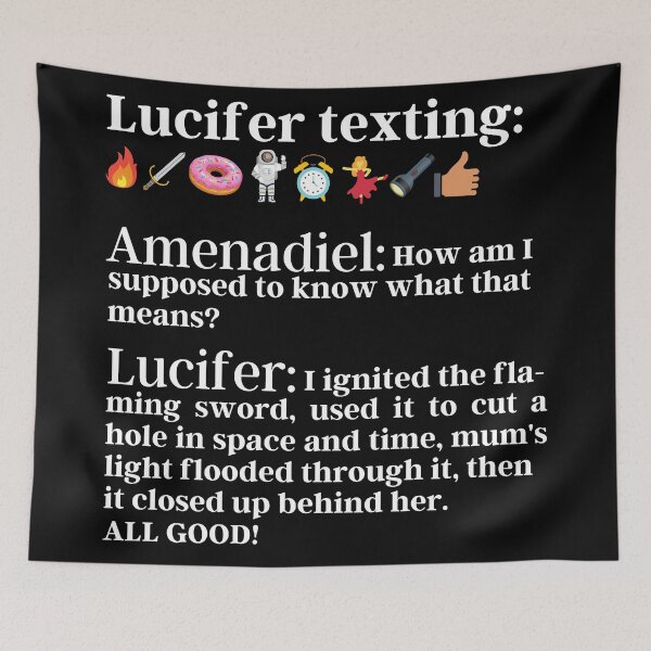 Item preview, Lucifer Texting Emojis to Amenadiel | Lucifer Morningstar  designed and sold by KauzSL.