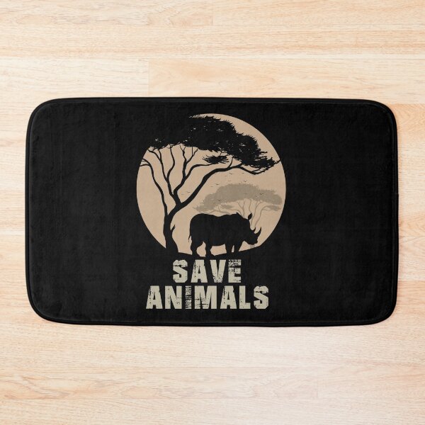 Item preview, Save animals, rhino, animal welfare, vegan, gift idea designed and sold by ThommyBLN.