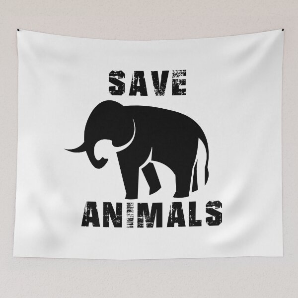 Item preview, Save animals, elephant, animal welfare, vegan, gift idea designed and sold by ThommyBLN.