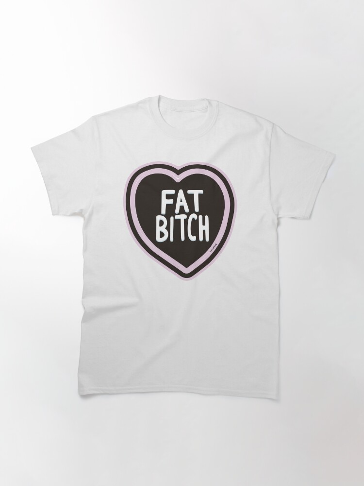 Alternate view of Fat Bitch (pink & blue) Classic T-Shirt