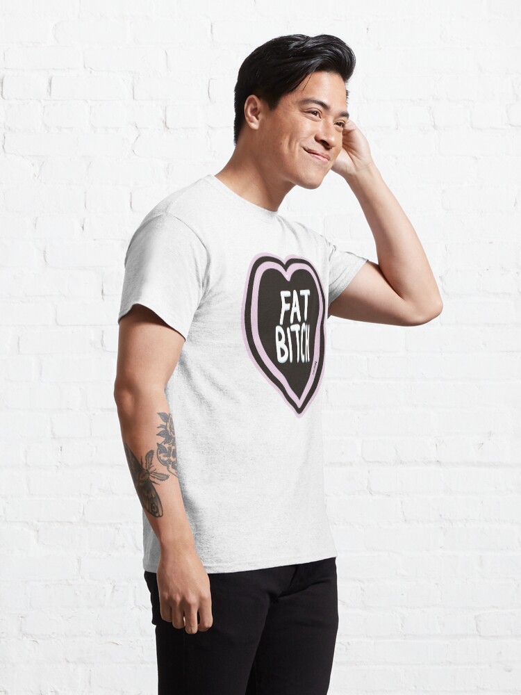 Alternate view of Fat Bitch (pink & blue) Classic T-Shirt