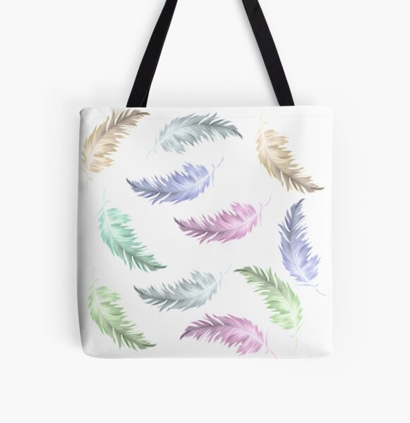 Beautiful Feathers All Over Print Tote Bag