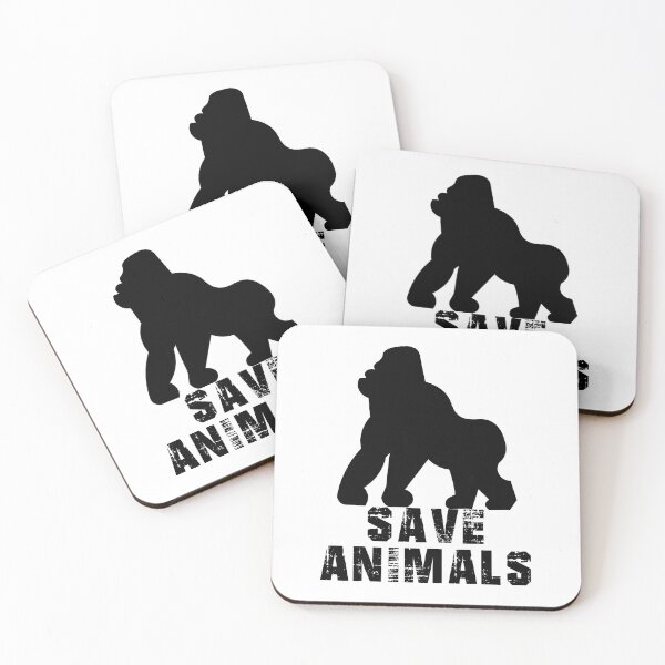 Item preview, Save animals, gorilla, animal welfare, vegan, gift idea designed and sold by ThommyBLN.