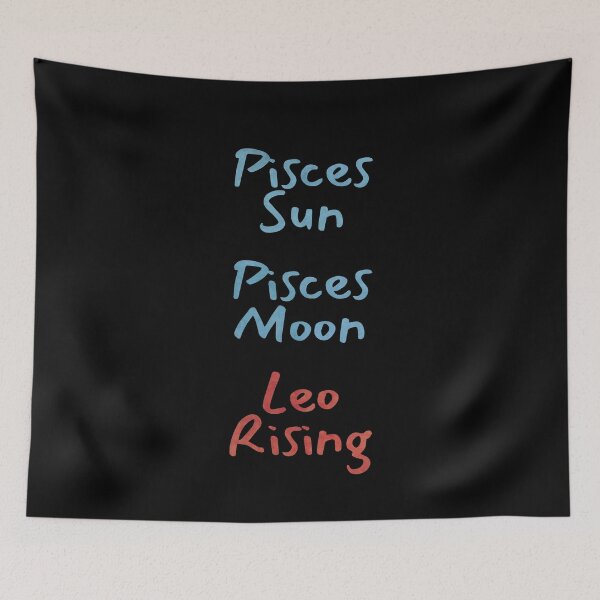 Item preview, Pisces Sun Pisces Moon Leo Rising Text designed and sold by leomooncreates.
