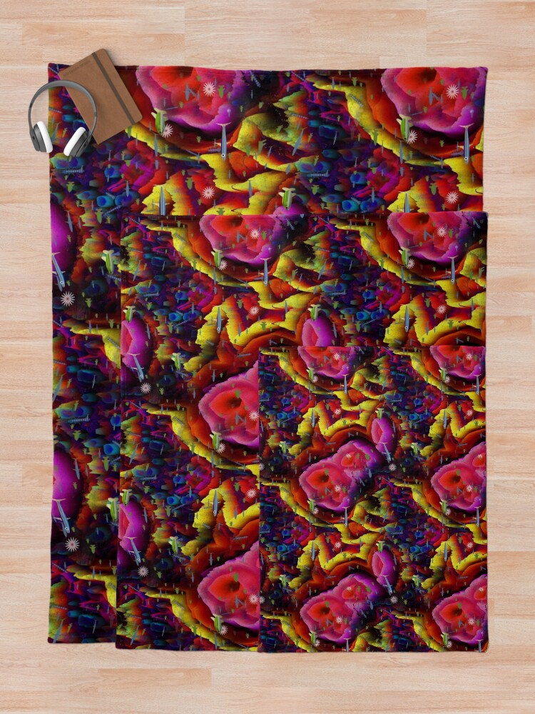 Alternate view of Coral reef Throw Blanket