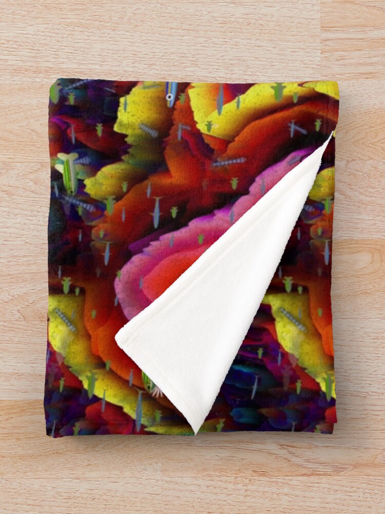 Alternate view of Coral reef Throw Blanket