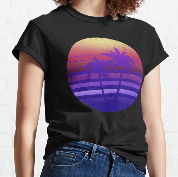 Purple Brand T-Shirt, Sunset Print Black