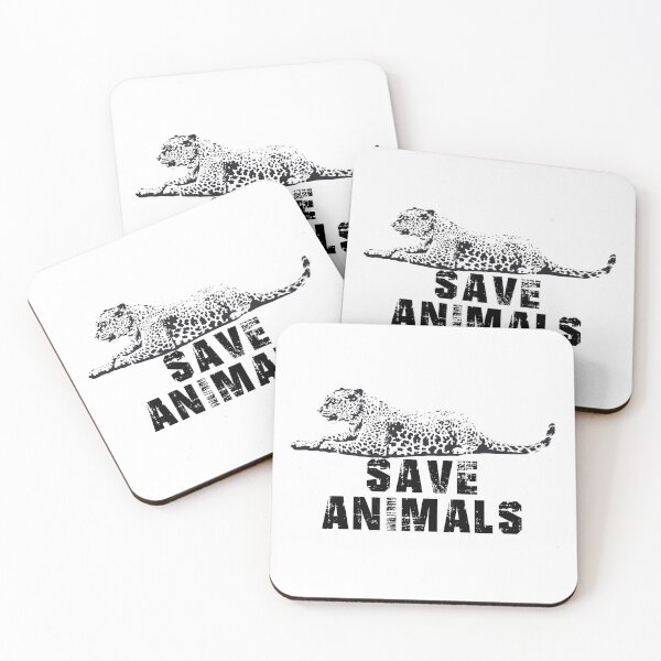 Item preview, Save animals, leopards, animal welfare, vegan, gift idea designed and sold by ThommyBLN.