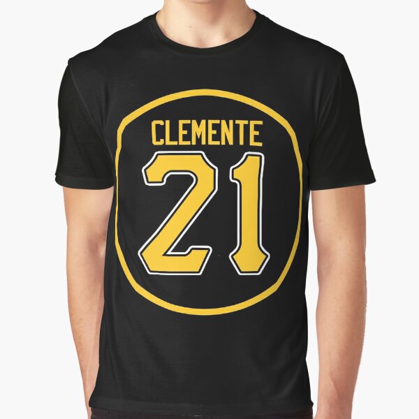 Roberto Clemente Pittsburgh Pirates Majestic Gold Name & Number Version 2 T- shirt