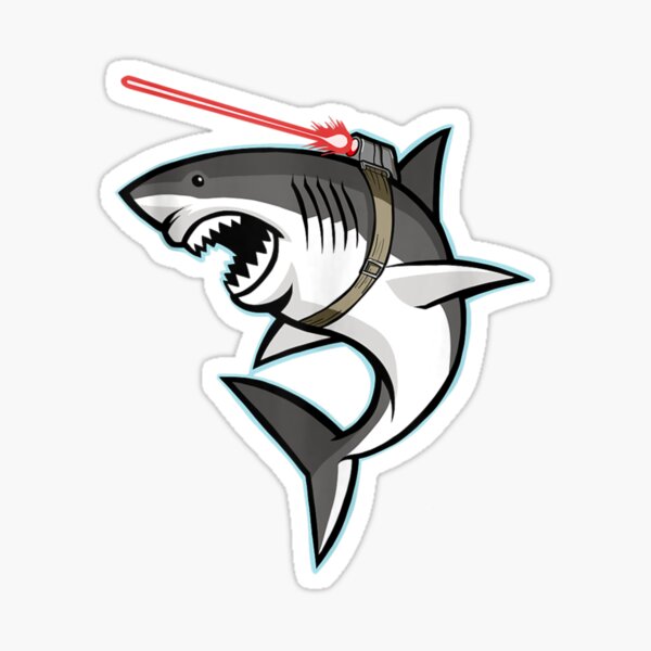 Shark with Laser Beam Sticker