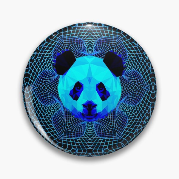 Artikelvorschau, Geometrischer Panda - ausgelassenes Blau entworfen und verkauft von NoMatterLab.