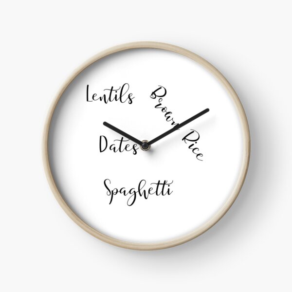 Pack of Food Labels Clock