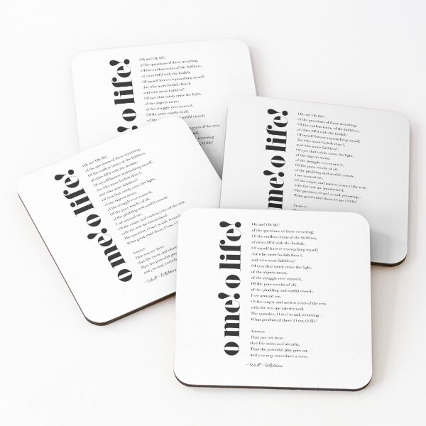 Item preview,  O Me! O Life! by Walt Whitman designed and sold by TypographyTales.