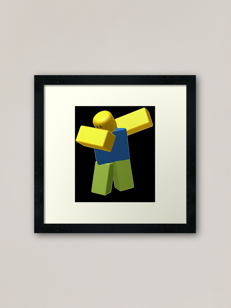 Roblox Dab Framed Art Print By Minimalismluis Redbubble - yellow picture frame roblox