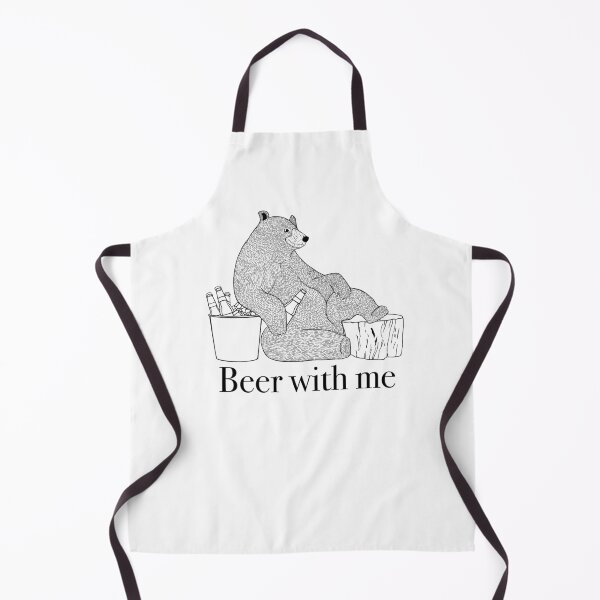 Item preview, Beer with me, bear holds beer and relaxes designed and sold by KlaraMacinka.