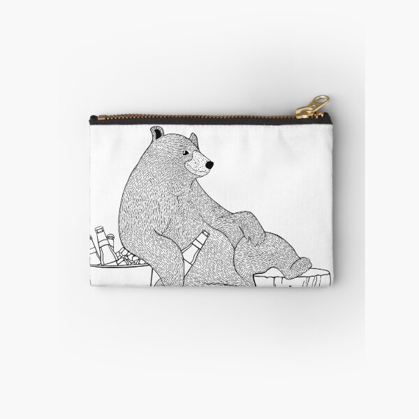 Item preview, Beer with me, bear holds beer and relaxes designed and sold by KlaraMacinka.