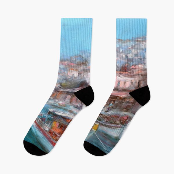 Item preview, Boats On The Island Harbor 1 designed and sold by Ethiyo.