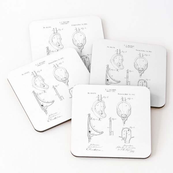 Item preview, Urinal bowl was 1893 patent designed and sold by InkedArtPrints.