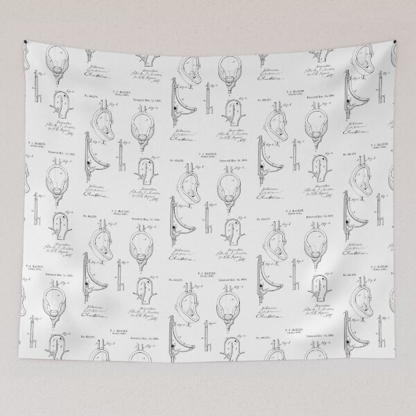 Item preview, Urinal bowl was 1893 patent designed and sold by InkedArtPrints.