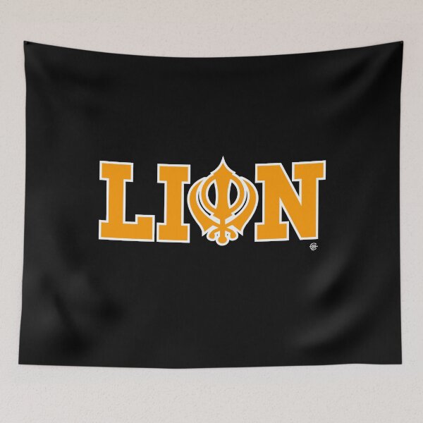 Item preview, Lion Khanda Punjabi Indian Sikh T-Shirt designed and sold by Phulkari Co.