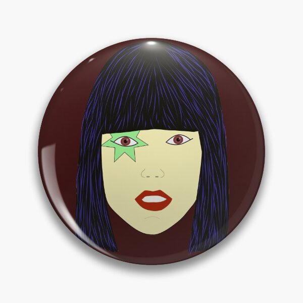 Item preview, Pop Art Portrait of an Asian Looking Girl with Blue Hair designed and sold by ibadishi.