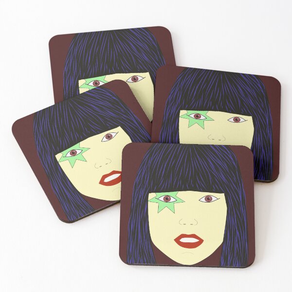 Item preview, Pop Art Portrait of an Asian Looking Girl with Blue Hair designed and sold by ibadishi.