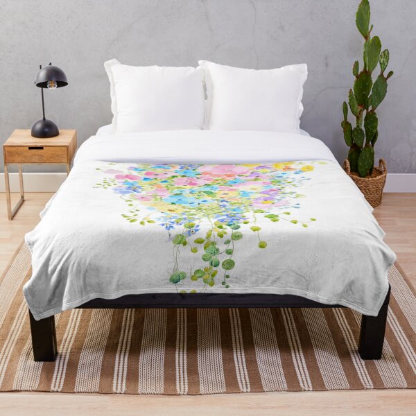 Item preview, ramo de flores de novia rosa y azul pintado a mano  designed and sold by SelenePaintings .