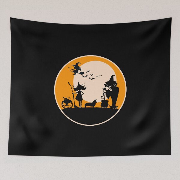 Item preview, Halloween Corgi Silhouette - Witches designed and sold by MaplewoodMerch.