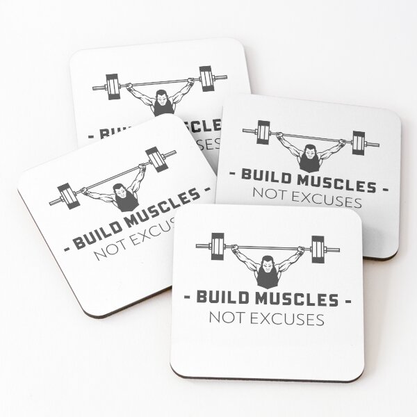 Item preview, build muscles not excuses gym designed and sold by DeVastra.