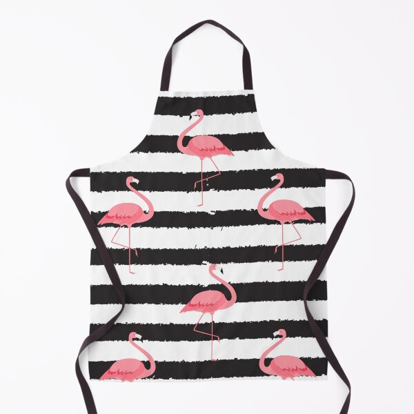 Item preview, Black and White stripes Flamingo designed and sold by munizz.
