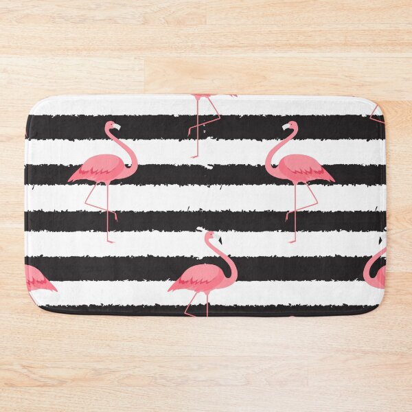 Item preview, Black and White stripes Flamingo designed and sold by munizz.