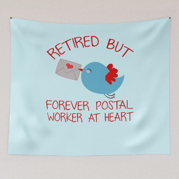 Item preview, Funny Post Retired Postal Worker At Heart Mail Carrier Mailbox Mailman designed and sold by TopTeeShop.