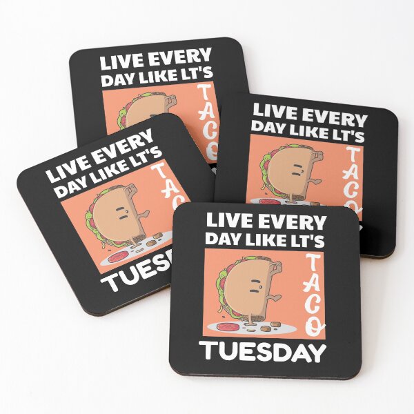 Item preview, Blittzen Mens Live Every Day Like Its Taco Tuesday designed and sold by Jatupong.