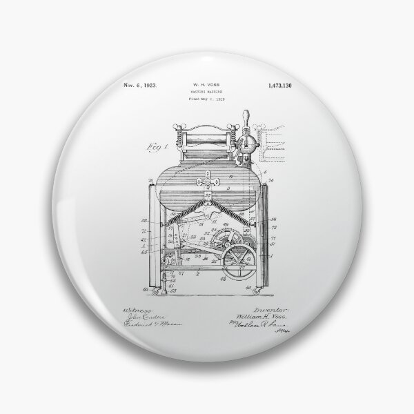 Item preview, Washing machine was 1923 patent designed and sold by InkedArtPrints.