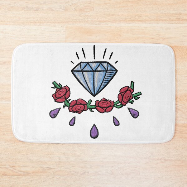 Item preview, Embroidered Diamond with roses and tear drops design. designed and sold by AznavourByKarin.