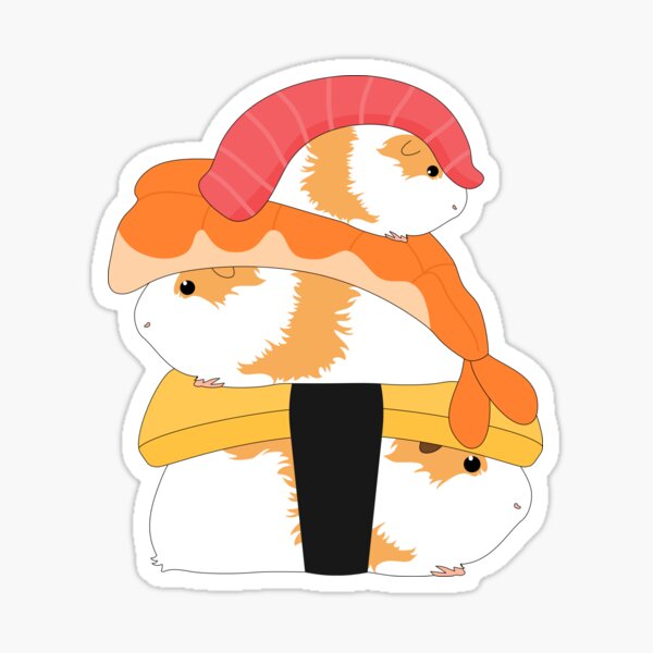 Guinea Pig Sushi Sticker